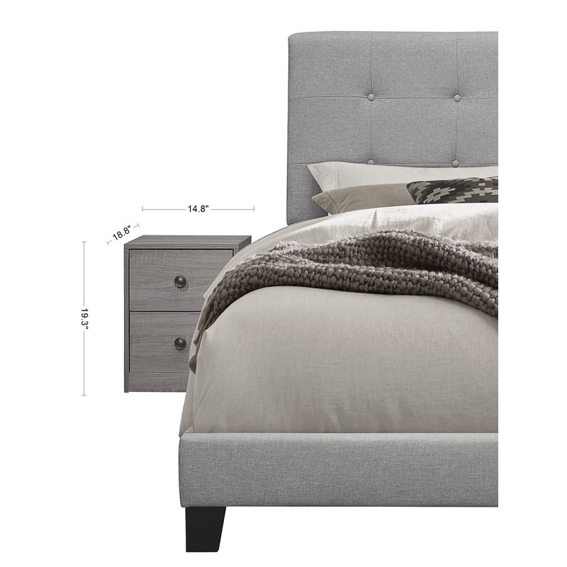Andover Mills™ Abdiel Upholstered 3 Piece Bedroom Set & Reviews Wayfair